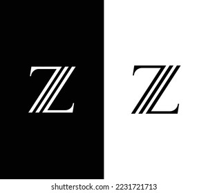 Letter Z logo. Elegant initial Z monogram. Vector logo design template