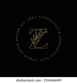 letter Z logo floral logo design. logo for women beauty salon massage cosmetic or spa brand