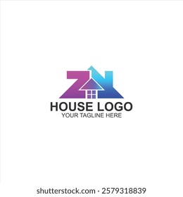 letter z logo icon for building or house with creative illustration