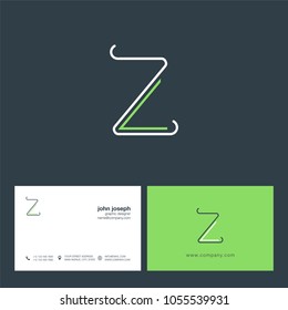 Letter Z logo icon with business card vector template.