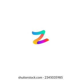 Letter Z logo icon design template elements. 3D Colorful Z letter logo.