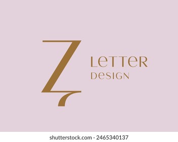 Letter Z logo icon design. Classic style luxury monogram.