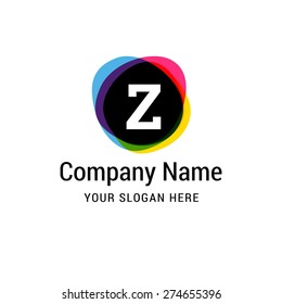 Letter Z logo icon design | alphabet letter | Stylish Colorful typographic template elements | shiny icon template | corporate identity