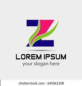 Letter z logo icon design template elements. Vector color sign
