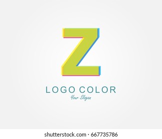 Letter Z logo icon design with colorful