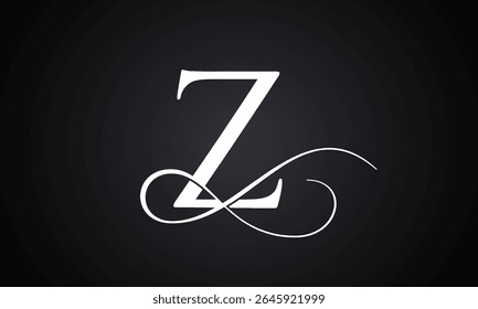Letter z logo with infinity combination. Modern trendy initial luxury z letter logo design. Royal premium letter z logo design vector template.