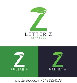 Letter Z Logo - Z Leaf Logo Design