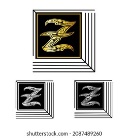 letter Z logo. minimal design concept, font logo design.