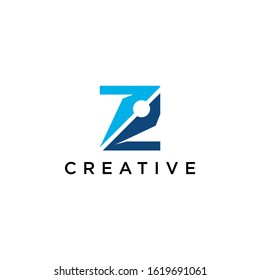 Letter Z Logo. minimalist Unique modern geometric creative elegant. Vector icon