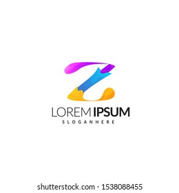 letter Z logo premium template, colorful gradient Vector illustrasion