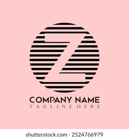 The letter Z logo with a simple and elegant style is suitable for use by various companies or for personal use