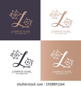 Plantilla de logotipo de letra Z. Monnograma, delicado diseño floral. Logo personal. Diseño de vectores.