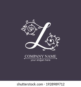 Logo-Vorlage Letter Z. Monnogramm, zartes Blumendesign. Persönliches Logo. Vektordesign.
