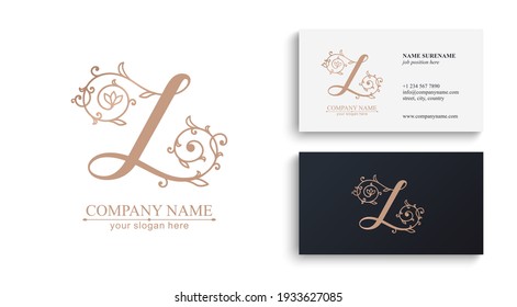 Letter Z logo template. Monnogram, delicate floral design. Personal logo. Vector design.