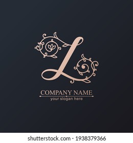 Letter Z logo template. Monnogram, delicate floral design. Personal logo. Vector design.