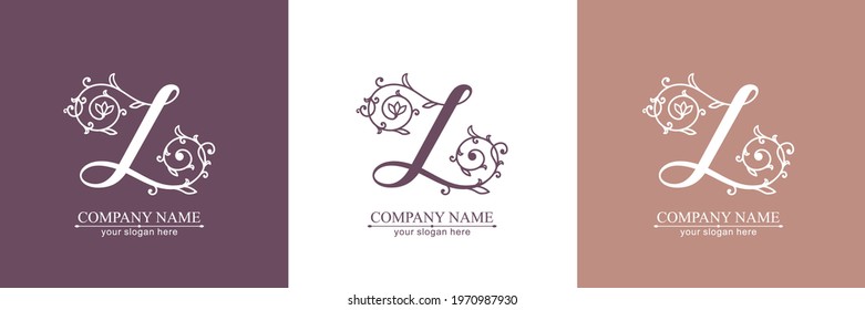 Letter Z logo template. Monnogram, delicate floral design. Personal logo. Vector design.
