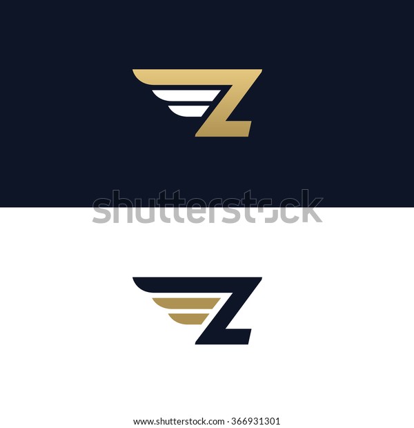 Letter Z logo template. Wings
design element vector illustration. Corporate branding
identity