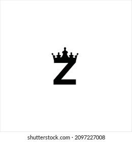 plantilla de corona del vector del logotipo de letra z