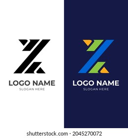 letter Z logo vector with flat colorful style