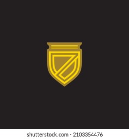 letter z logo vector shield template