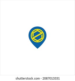 letter z logo vector template pin