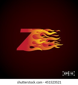 letter Z logo,fire fast speed