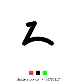 The letter Z for logos, icons, web design, the template element. Black letters on a white background English alphabet. Vector Illustration Eps10.