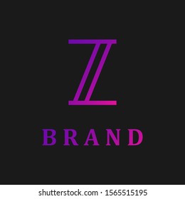 Letter Z logotype monoline,Technology and digital abstract circuit, connection concept -vector