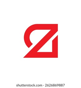 letter z loop simple geometric triangle line logo vector 