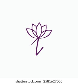 Letter Z lotus logo design. Vector combination of flower and letter