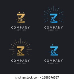 Letter Z with luxury abstract diamond logo template