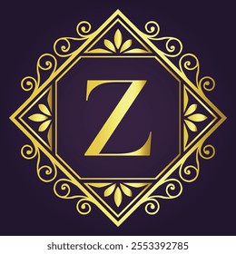 Letter Z luxury brand logo concept design
