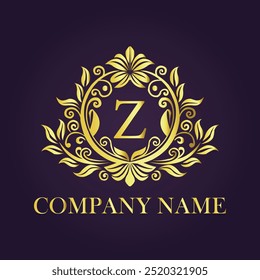 
Letter Z Luxury Hotel Label

