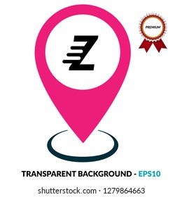 letter Z and map pin. logo concept. Designed for your web site design, logo, app, UI