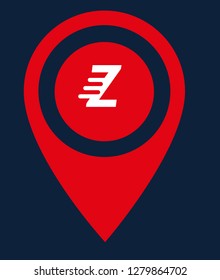 letter Z and map pin. logo concept. Designed for your web site design, logo, app, UI