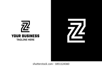 Letra Z logotipo vectorial mínimo. Plantilla de diseño de marca de iconos