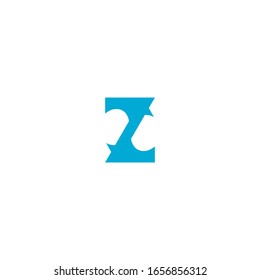 letter Z. Minimalist, simple,digital and modern logo design.
