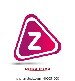 Letter Z. Modern concept. elegant and simple typographic . Gradient purple