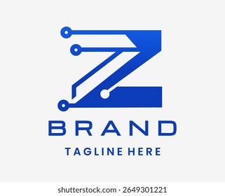 Letter Z Modern Digital Technology Logo Design