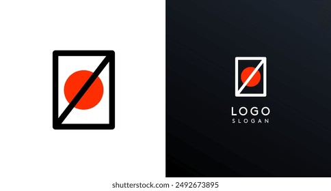 Letter Z modern logo featuring geometric shapes, circle and lines. Abstract minimalist logotype for Japanese restaurant branding, tech companies, creative business identities. Vector illustration