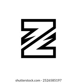 Letra Z moderno minimalista creativo nuevo logotipo único idea