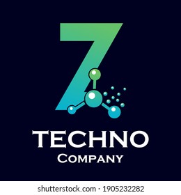 Letter Z with molecule design logo template illustration