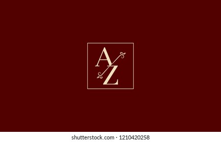LETTER A AND Z MONOGRAM LOGO WITH CIRCLE FRAME FOR LOGO DESIGN OR ILLUSTRATION USE