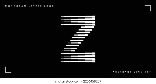 Letter z Logo für abstrakte Linien