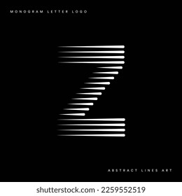Letter Z Monogram Logo Icon Geometric Horizontal Motion Speed Lines