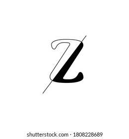 Letter Z Monogram with slices effect