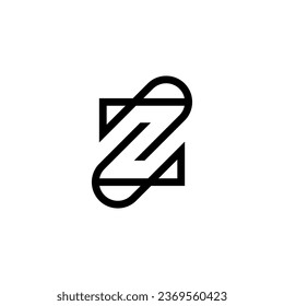 Letter Z Monoline Logo illustration vector graphics of the letter Z logo	