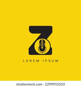 Letter Z Music Logo. Podcast Logotype and Dj, Rock and Jack Music Logo Design Vector Template