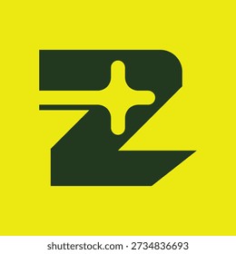 Letra Z Espacio negativo Luz estelar	

