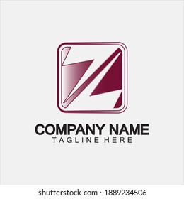 Letter Z number 2 logo icon vector illustration design template 